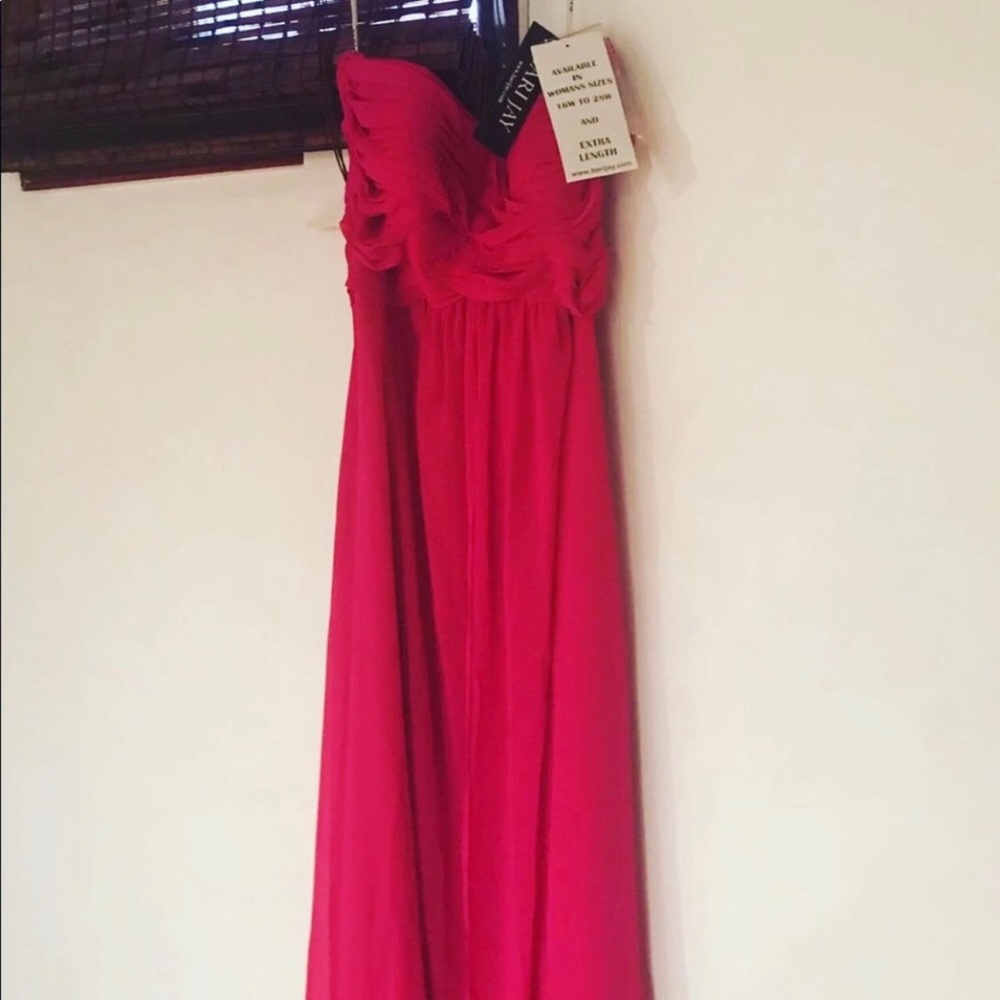 Fuscia evening long dress